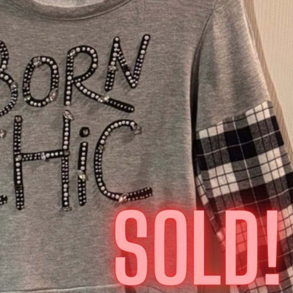 Flowers by Zoe Gray Rhinestone Embellished Sweatshirt